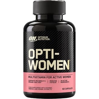 On Optiwomen suplemento con vitaminas, minerales y extractos herbales envase 60 cápsulas para mujeres activas - Optimum Nutrition