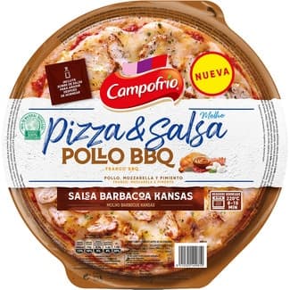 Pizza barbacoa pollo con salsa barbacoa Kansas envase 400 g - Campofrio