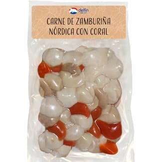 Carne de zamburiña limpia 40-60 piezas bolsa 270 g neto escurrido - Delfin