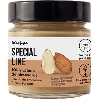 Crema de almendras 100% frasco 200 g - Special Line El Corte Ingles
