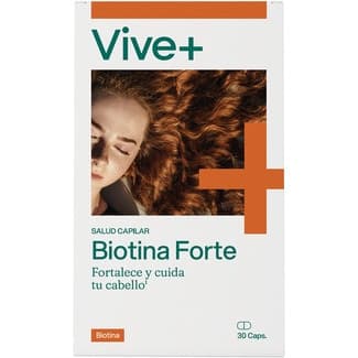 Biotina Plus para cabello fuerte sin gluten envase 30 cápsulas - Vive+