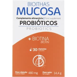 Mucosa Probióticos complemento alimenticio con biotina bote 30 cápsulas - Bioithas