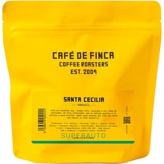 Café tostado en grano de Brasil Santa Cecilia bolsa 250 g - Cafe De Finca
