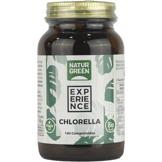 Experience Chlorella Bio sin gluten y sin lactosa ayuda a eliminar toxinas 180 comprimidos envase 90 g - Naturgreen