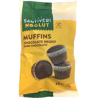 Muffins con chocolate negro sin gluten bolsa 210 g - Santiveri Noglut
