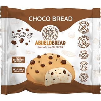 Bollito con pepitas de chocolate sin gluten y sin lactosa paquete 60 g - Abuelobread
