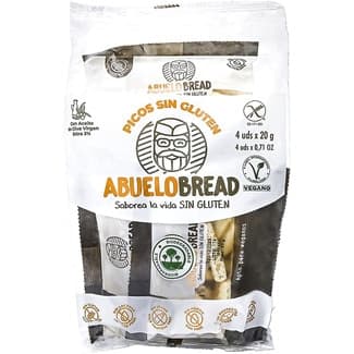 Picos con aceite de oliva virgen extra sin gluten bolsa 80 g - Abuelobread