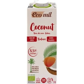 Leche de coco ecológica sin gluten y sin lactosa envase 1 l - Ecomil