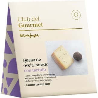 Queso de oveja curado elaborado con leche cruda con tartufo cuña 250 g - Club Del Gourmet