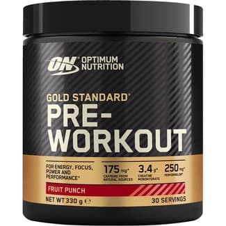 On Gold Standard Pre-Workout con focus sabor a ponche de frutas envase 333 g - Optimum Nutrition