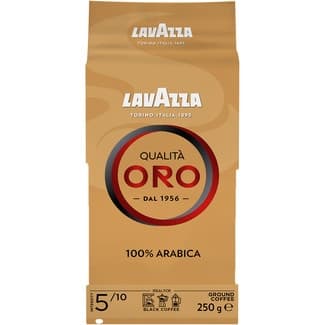 Café molido natural Qualitá Oro 100% Arábica intensidad 5/10 paquete 250 g - Lavazza