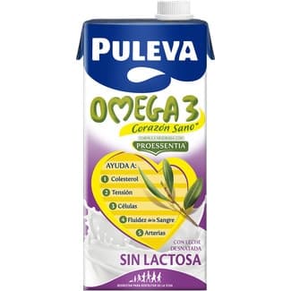 Bebida láctea con Omega 3 elaborada con leche desnatada sin lactosa sin gluten brik 1 l - Puleva