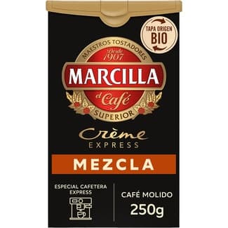 Café molido mezcla especial cafetera express Creme Express paquete 250 g - Marcilla