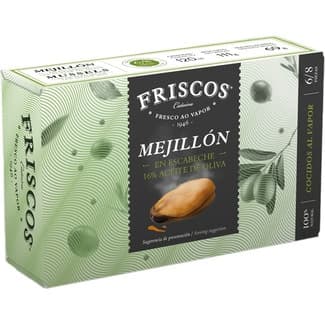 Mejillones en escabeche de las rías gallegas 6-8 piezas lata 69 g neto escurrido - Friscos