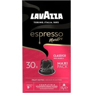 Café Espresso Maestro classico 100% Arábica intensidad 9 estuche 30 cápsulas compatibles con máquinas Nespresso - Lavazza
