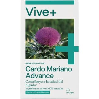 Cardo mariano 100% natural envase 30 cápsulas vegetales de clorofila - Vive+
