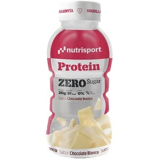 Protein Zero batido proteico sabor chocolate blanco sin gluten y zero azúcar envase 330 ml - Nutrisport