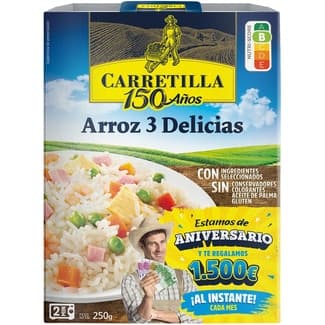 Arroz tres delicias sin gluten estuche 250 g - Carretilla