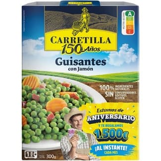 Guisantes con jamón sin gluten estuche 240 g - Carretilla