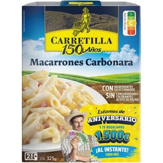 Macarrones carbonara envase 325 g - Carretilla