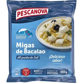 Migas de bacalao al punto de sal bolsa 400 g - Pescanova