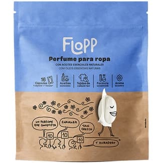 Perfume para ropa con aceites esenciales naturales bolsa 16 cápsulas - Flopp