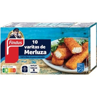 Varitas de merluza empanada 8 unidades caja 250 g - Findus