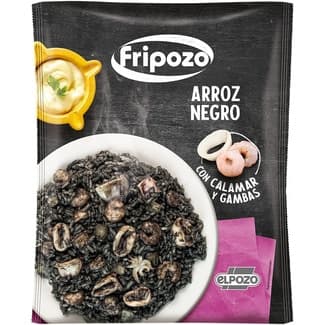 Arroz negro con calamar y gambas bolsa 320 g - Fripozo