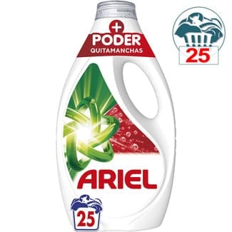 Detergente líquido extra poder quitamanchas Oxi botella 25 dosis - Ariel