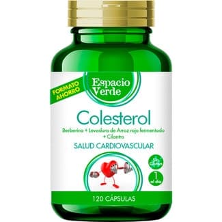Colesterol levadura de arroz rojo fermentado bote 120 cápsulas - Espacio Verde
