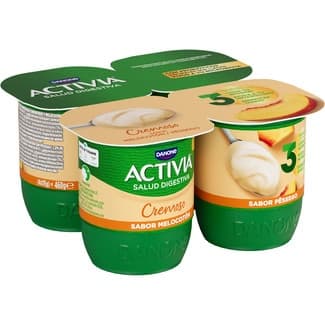 Bífidus cremoso sabor melocotón sin gluten pack 4 unidades 115 g - Danone Activia