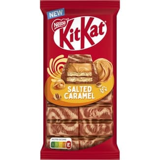 Chocolate con galleta relleno de caramelo cremoso con un toque de sal tableta 99 g - Kitkat