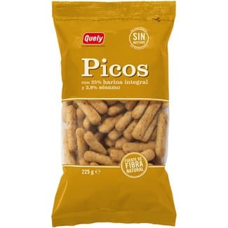Picos integrales con sésamo 100% natural bolsa 225 g - Quely