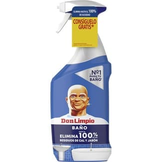 Limpiador de baño elimina 100% los residuos de cal y jabón spray 800 ml - Don Limpio