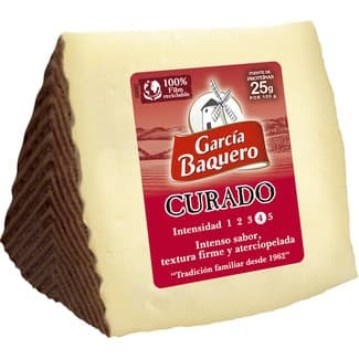 Queso curado mezcla madurado elaborado con leche pasteurizada cuña 310 g - Garcia Baquero