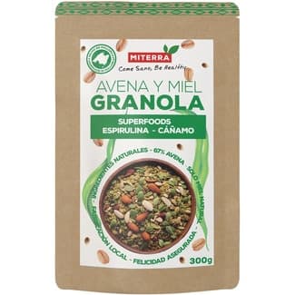 Granola con espirulina y semillas de cañamo envase 300 g - Miterra