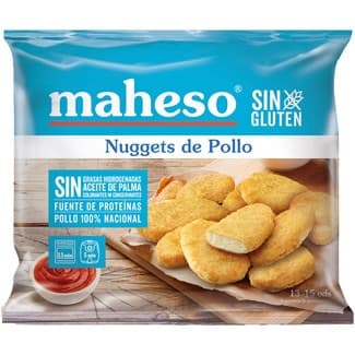 Nuggets de pollo sin gluten estuche 300 g - Maheso