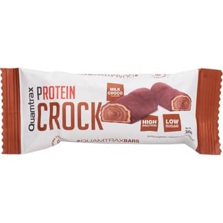Barrita de proteínas Crock sabor chocolate con leche sin gluten envase 30 g - Quamtrax