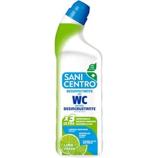 Desinfectante WC gel 3 en 1 sin lejía lima fresh botella 1 l - Sanicentro