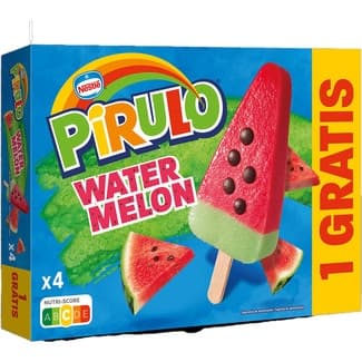 Water melón helado sabor sandía 3 unidades + 1 gratis estuche 292 ml - Nestle Pirulo
