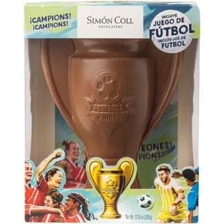 Copa de Campeones de Pascua de chocolate con leche + regalo de juego de fútbol unidad 350 g - Simon Coll
