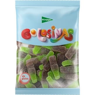 Botellitas de goma sabor cola sin gluten bolsa 200 g - El Corte Ingles