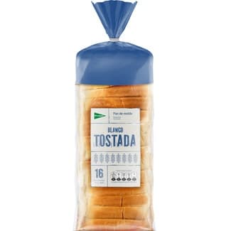 Pan de molde blanco especial tostadas 16 rebanadas bolsa 820 g - El Corte Ingles