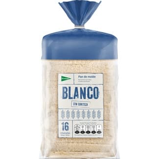 Pan de molde blanco sin corteza 16 rebanadas bolsa 450 g - El Corte Ingles