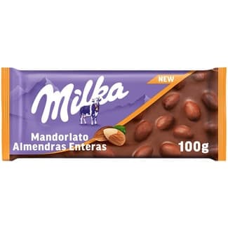 Chocolate con leche y almendras enteras tableta 100 g - Milka