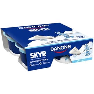 Skyr natural alto en proteína 0% edulcorantes 0% m.g. inspirado en Islandia pack 4 unidades 100 g - Danone
