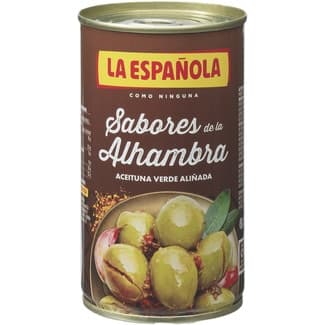 Aceitunas verdes aliñadas Sabores de la Alhambra lata 185 g neto escurrido - La Española