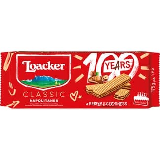 Classic galletas de barquillo rellenas de crema de avellanas paquete 175 g - Loacker