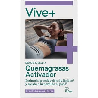 Quemagrasas con guaraná sin gluten envase 40 cápsulas - Vive+