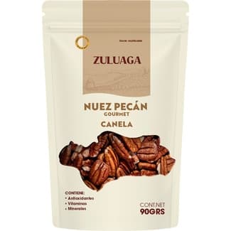 Nuez pecana gourmet canela caja 90 g - Zuluaga